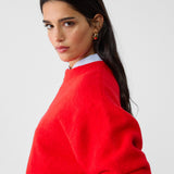 Gizella™ - Klasszikus piros pulóver