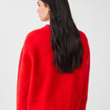 Gizella™ - Klasszikus piros pulóver