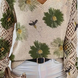 Hedda™ - Elegáns pulóver virágmintával.