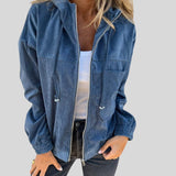 Ditta™ - Bársony cipzáras kabát