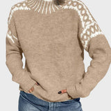 Flóra™ – Magas nyakú kötött pulóver