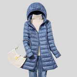 Debora™ - Hosszú, Bélelt Puffos Kabát Kapucnival