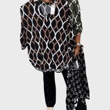 Flóriána™ – Blúz grafikai nyomattal