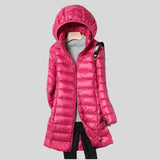Debora™ - Hosszú, Bélelt Puffos Kabát Kapucnival