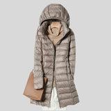 Debora™ - Hosszú, Bélelt Puffos Kabát Kapucnival