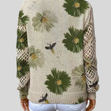 Hedda™ - Elegáns pulóver virágmintával.