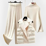 Johanna™ - Kényelmes és meleg, háromrészes kötött szett