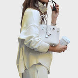 Ivetta™ - Elegáns, kétrészes szett magas nyakkal.