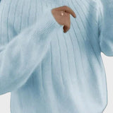 Hella™ - Kerek nyakú pulóver bolyhos gallérral