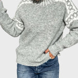 Flóra™ – Magas nyakú kötött pulóver