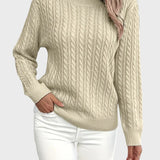 Georgina™ - Női kötött pulóver húzózsinórral.