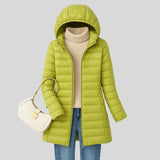 Debora™ - Hosszú, Bélelt Puffos Kabát Kapucnival