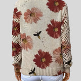 Hedda™ - Elegáns pulóver virágmintával.