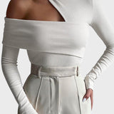 Genovéva™ - Magasnyakú, rövidített kötött ing