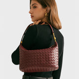 Szabina™ - Fonott bőr válltáska