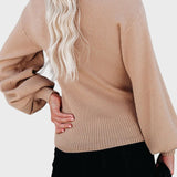 Ilona™ - Bordázott Kötésű Pulóver