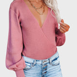 Ilona™ - Bordázott Kötésű Pulóver