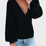 Ilona™ - Bordázott Kötésű Pulóver