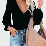 Ilona™ - Bordázott Kötésű Pulóver