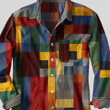 Barnabas™ - Vintage hosszú ujjú ing szivárvány mintával.