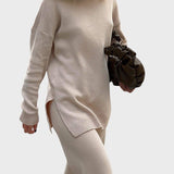 Hajnalka™ - Garatlan nyakú, túlméretezett kötött pulóver