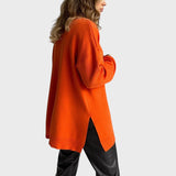 Hajnalka™ - Garatlan nyakú, túlméretezett kötött pulóver