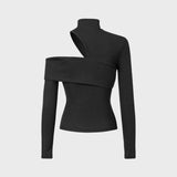 Genovéva™ - Magasnyakú, rövidített kötött ing