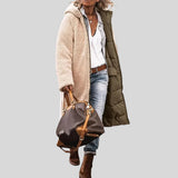 Brigitta™ - Meleg, steppelt kabát kapucnival