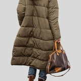 Brigitta™ - Meleg, steppelt kabát kapucnival