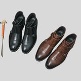 Dzsuna™ - Bőrcipő dupla csattal