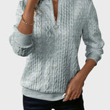 Eugenia™ - Női pulóver fonott kötéssel