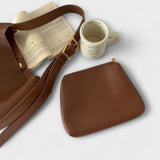 Szófia™ - Hobo válltáska sima bőrből