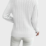 Georgina™ - Női kötött pulóver húzózsinórral.