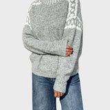 Flóra™ – Magas nyakú kötött pulóver