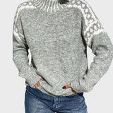 Flóra™ – Magas nyakú kötött pulóver