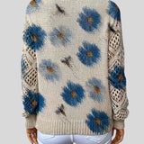 Hedda™ - Elegáns pulóver virágmintával.