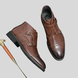 Dzsuna™ - Bőrcipő dupla csattal