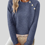 Fédra™ - Elegáns kötött pulóver gyöngyös részletekkel