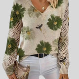 Hedda™ - Elegáns pulóver virágmintával.